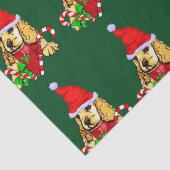 Cocker Spaniel Puppy Christmas Seidenpapier (Detail)