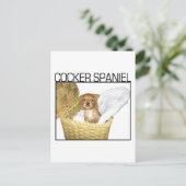Cocker Spaniel Puppy! Postkarte (Stehend Vorderseite)