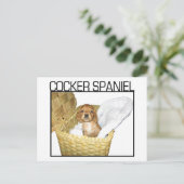 Cocker Spaniel Puppy! Postkarte (Stehend Vorderseite)