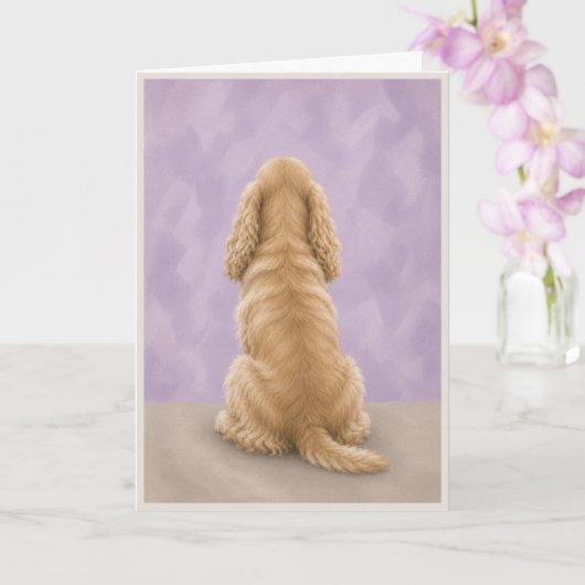 Cocker Spaniel Rainbow Bridge Beileidskarte Karte (Orchidee)