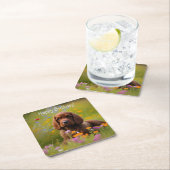 Cocker Spaniel Rechteckiger Pappuntersetzer (Vor Ort)