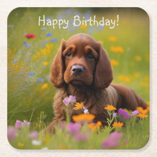 Cocker Spaniel Rechteckiger Pappuntersetzer