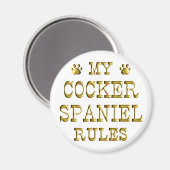 Cocker Spaniel regiert Gold Magnet (Vorderseite/Rückseite)