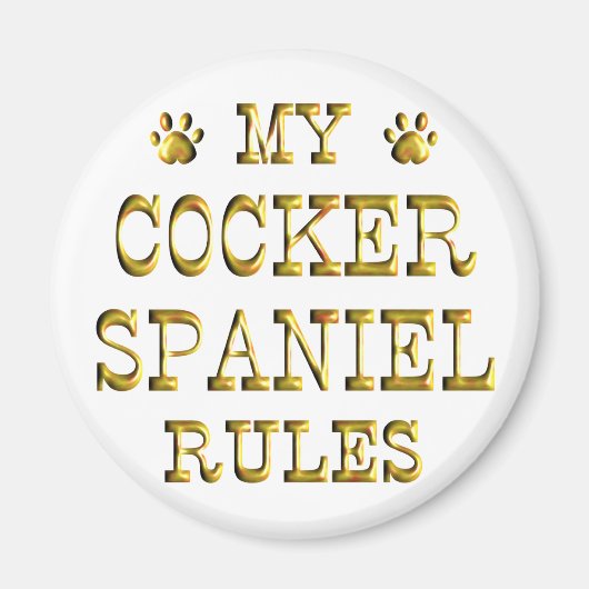 Cocker Spaniel regiert Gold Magnet (Vorne)