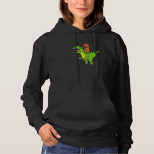 Cocker Spaniel reitet Rex Dinosaurier Hund Hoodie