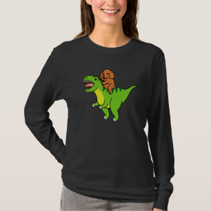 Cocker Spaniel reitet Rex Dinosaurier Hund T-Shirt
