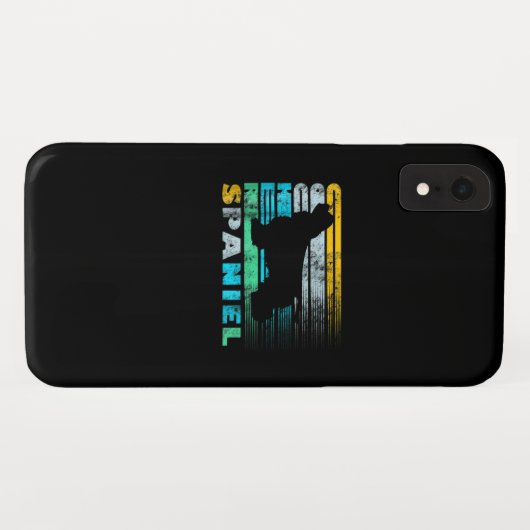 Cocker Spaniel | Retro Black Cocker Spanisch Case-Mate iPhone Hülle (Rückseite (Horizontal))