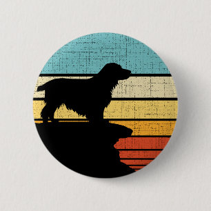 Cocker Spaniel Retro Vintage 60er 70er Jahre Hund Button