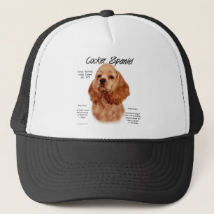 Cocker Spaniel (rot) Geschichtsdesign Truckerkappe