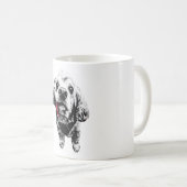 Cocker Spaniel – Rote Zunge, echte Frechheit Kaffeetasse (VorderseiteRechts)