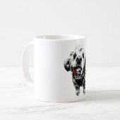 Cocker Spaniel – Rote Zunge, echte Frechheit Kaffeetasse (Vorderseite Links)