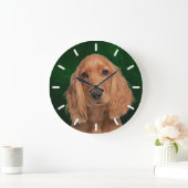 Cocker Spaniel Round Wall Clock Große Wanduhr (Zuhause)