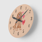 Cocker Spaniel Round Wall Clock Runde Wanduhr (Winkel)
