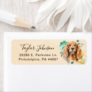 Cocker Spaniel Rücksendeadresse-Label