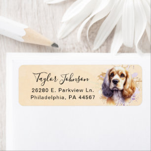 Cocker Spaniel Rücksendeadresse-Label