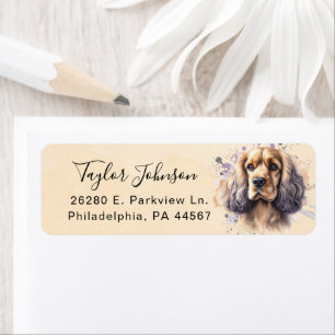 Cocker Spaniel Rücksendeadresse-Label