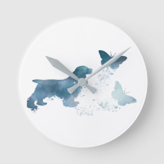 Cocker Spaniel Runde Wanduhr