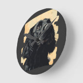 Cocker Spaniel Runde Wanduhr (Winkel)