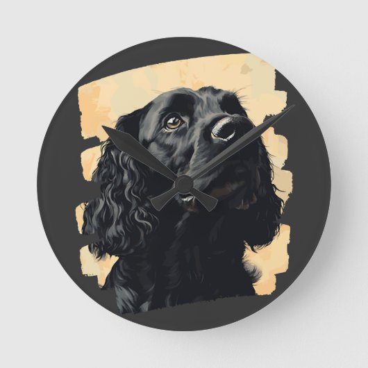 Cocker Spaniel Runde Wanduhr (Vorderseite)