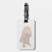 Cocker Spaniel Schlicht Gepäckanhänger (Rückseite vertikal)