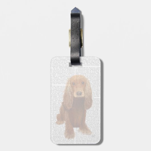 Cocker Spaniel Schlicht Gepäckanhänger (Rückseite vertikal)