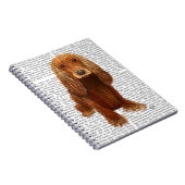 Cocker Spaniel Schlicht Notizblock (Rechte Seite)