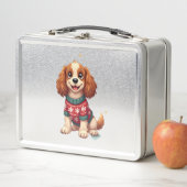 Cocker Spaniel Schneeflocken-Glanz Metall Brotdose (Beispiel)