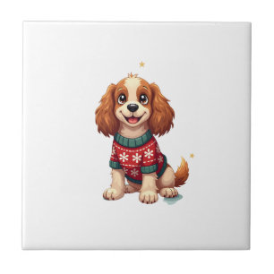 Cocker Spaniel Schneeflockenglanz Fliese