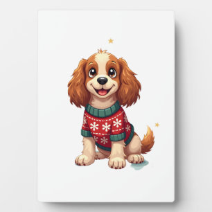 Cocker Spaniel Schneeflockenglanz Fotoplatte