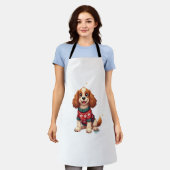 Cocker Spaniel Schneeflockenglanz Schürze (Getragen)