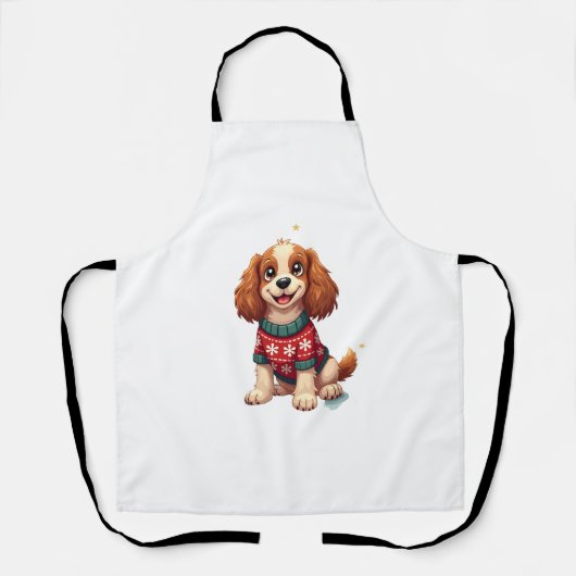 Cocker Spaniel Schneeflockenglanz Schürze (Vorderseite)