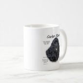 Cocker Spaniel (schwarz) Geschichtsdesign Kaffeetasse (VorderseiteRechts)