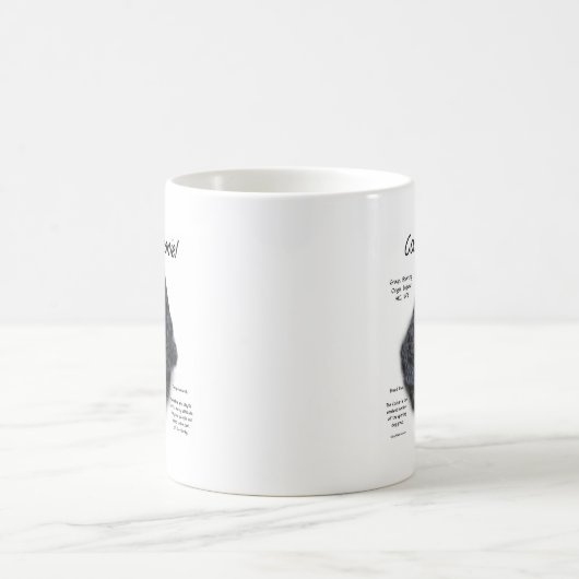 Cocker Spaniel (schwarz) Geschichtsdesign Kaffeetasse (Mittel)