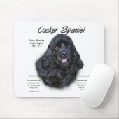 Cocker Spaniel (schwarz) Geschichtsdesign Mousepad (Mit Mouse)