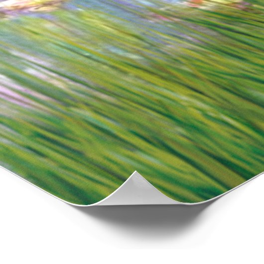 Cocker Spaniel (schwarz) - Lilies 2 Poster (Ecke)