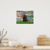 Cocker Spaniel (schwarz) - Lilies 2 Poster (Küche)