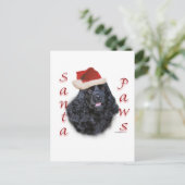 Cocker Spaniel (schwarz) Santa Paws Feiertagspostkarte (Stehend Vorderseite)