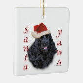 Cocker Spaniel (schwarz) Santa Paws Keramikornament (Rechts)