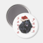 Cocker Spaniel (schwarz) Santa Paws Magnet (Vorderseite/Rückseite)