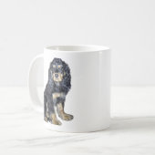 Cocker Spaniel (schwarz und braun) Kaffeetasse (Vorderseite Links)