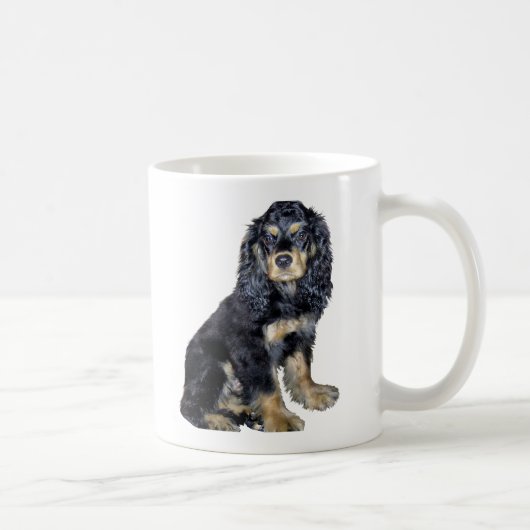 Cocker Spaniel (schwarz und braun) Kaffeetasse (Rechts)