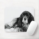 Cocker Spaniel Schwarz-Weiß-Mauspad Mousepad (Mit Mouse)