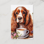 Cocker Spaniel schwarz weiß Visitenkarte (Vorderseite)
