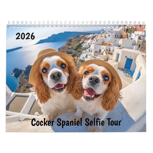 Cocker Spaniel Selfie Tour - 2026 Travel Calendar Kalender (Titelbild)
