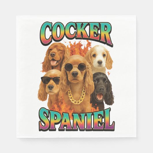 Cocker Spaniel Serviette (Vorderseite)
