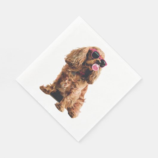 Cocker Spaniel Serviette (Ecke)