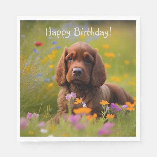 Cocker Spaniel Serviette (Vorderseite)