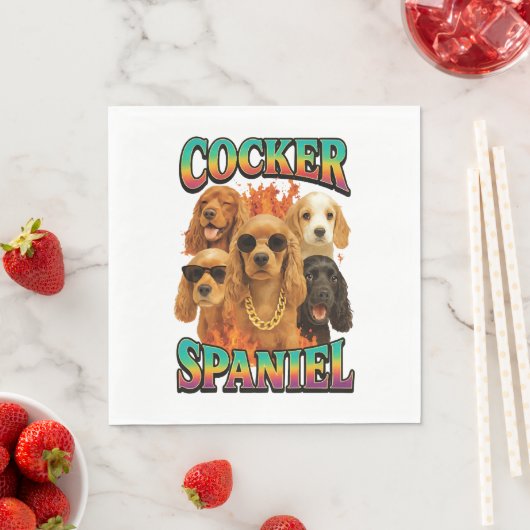 Cocker Spaniel Serviette (Beispiel)