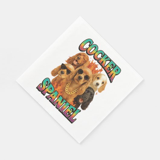 Cocker Spaniel Serviette (Ecke)