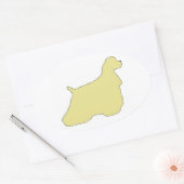 Cocker Spaniel Silhouette Ovaler Aufkleber (Umschlag)